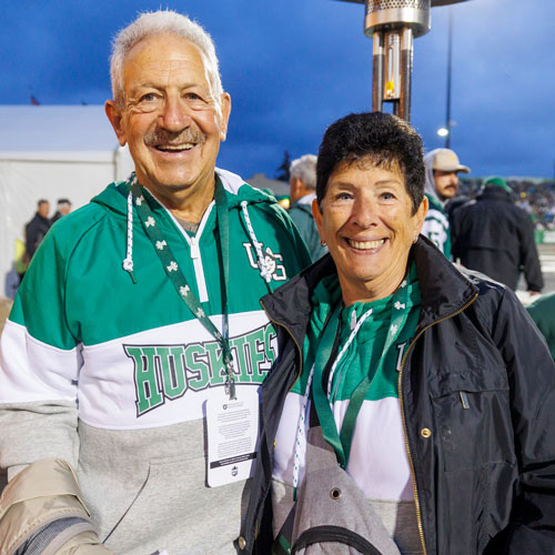 Couple at Homecoming game