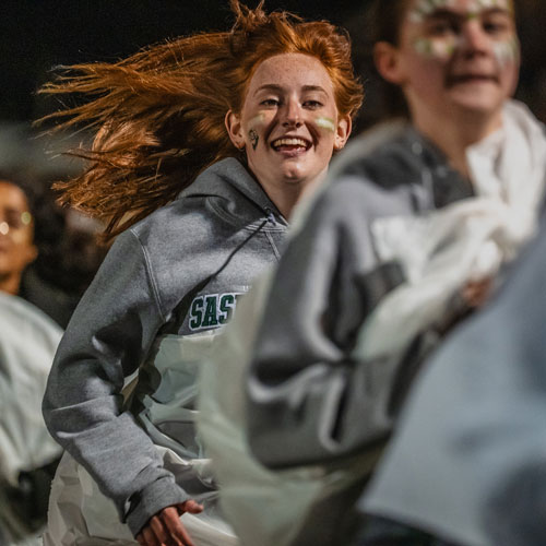 Toga run at USask Homecoming game