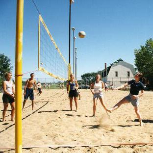 Beach volleyball game
