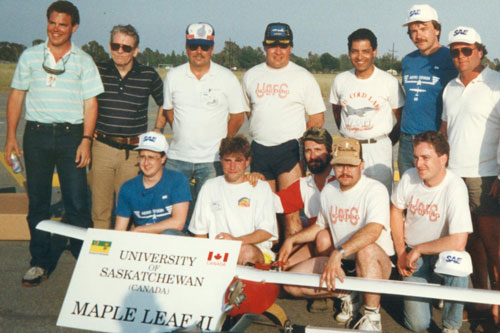 Aero design competition team photo outside
